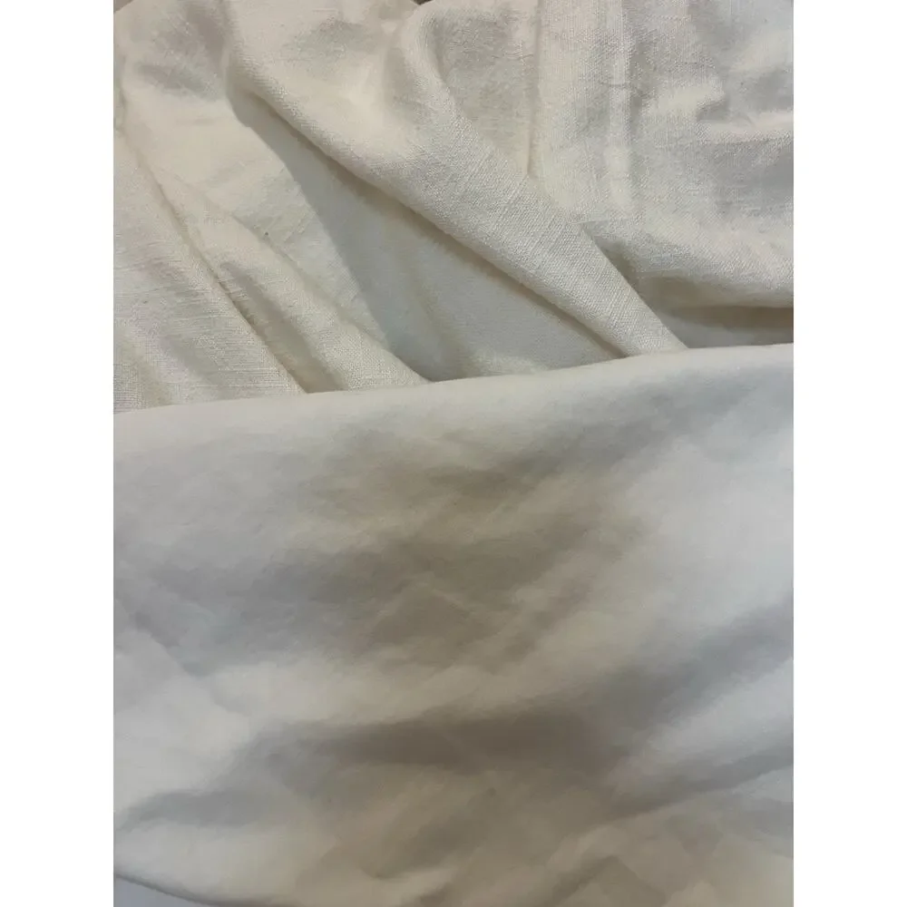 Heavyweight Linen Blend Duvet Cover Casaluna Oversized Queen White 101x95”